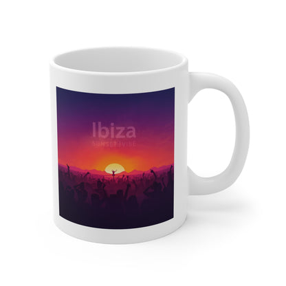 Ibiza Sunset Vibe Mug | Iconic Balearic Beat Coffee Cup (11oz)
