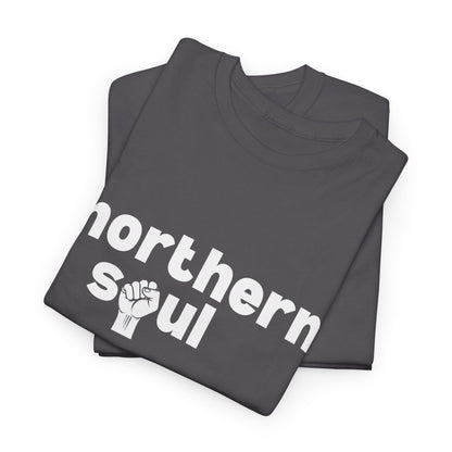 Northern Soul Fist T-Shirt – Typographic Subculture Wear – Charcoal