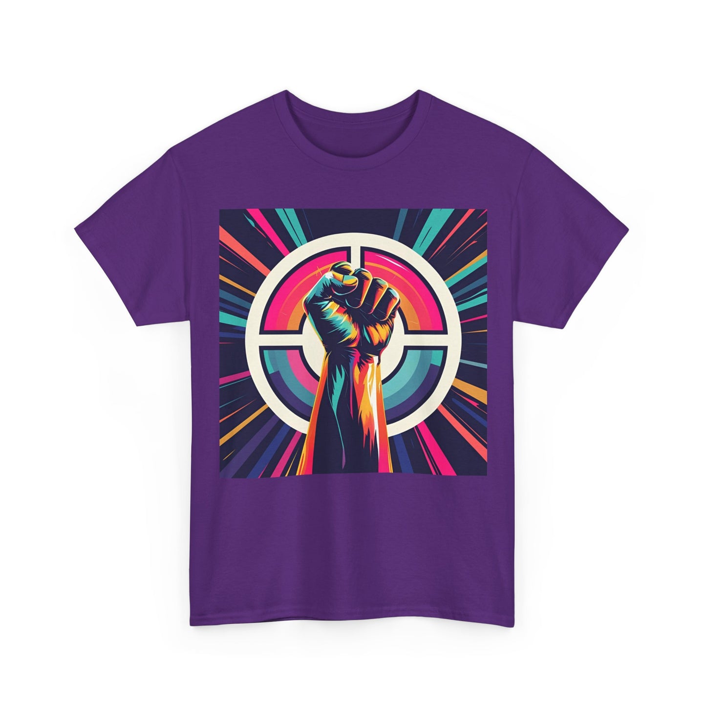 Vibrant Fist T-Shirt – Modern Northern Soul Symbol – Purple
