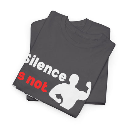 Silence Is Not Strength T-Shirt – Men's Mental Health & Fitness Wear – Charcoal