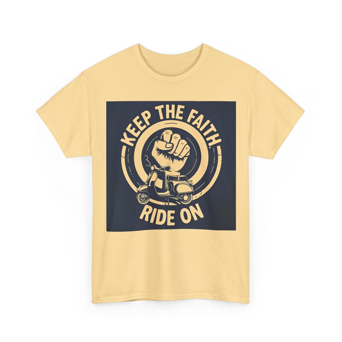 Keep The Faith Ride On T-Shirt – Northern Soul & Mod Wear – Sand