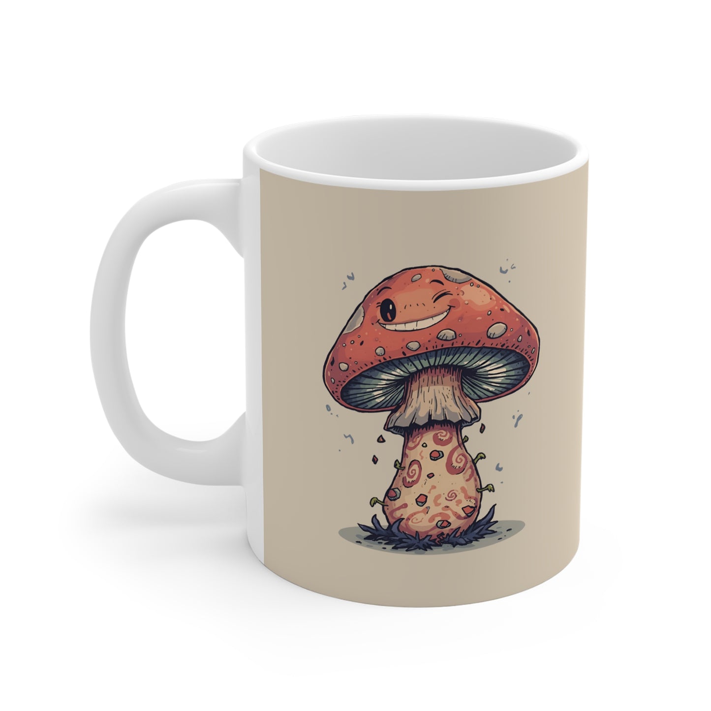 Cute Mushroom Coffee Mug, Fun Mushroom Mug, Whimsical Mug Gift, Gardening Tea Cup, Eco-Friendly Kitchen Decor