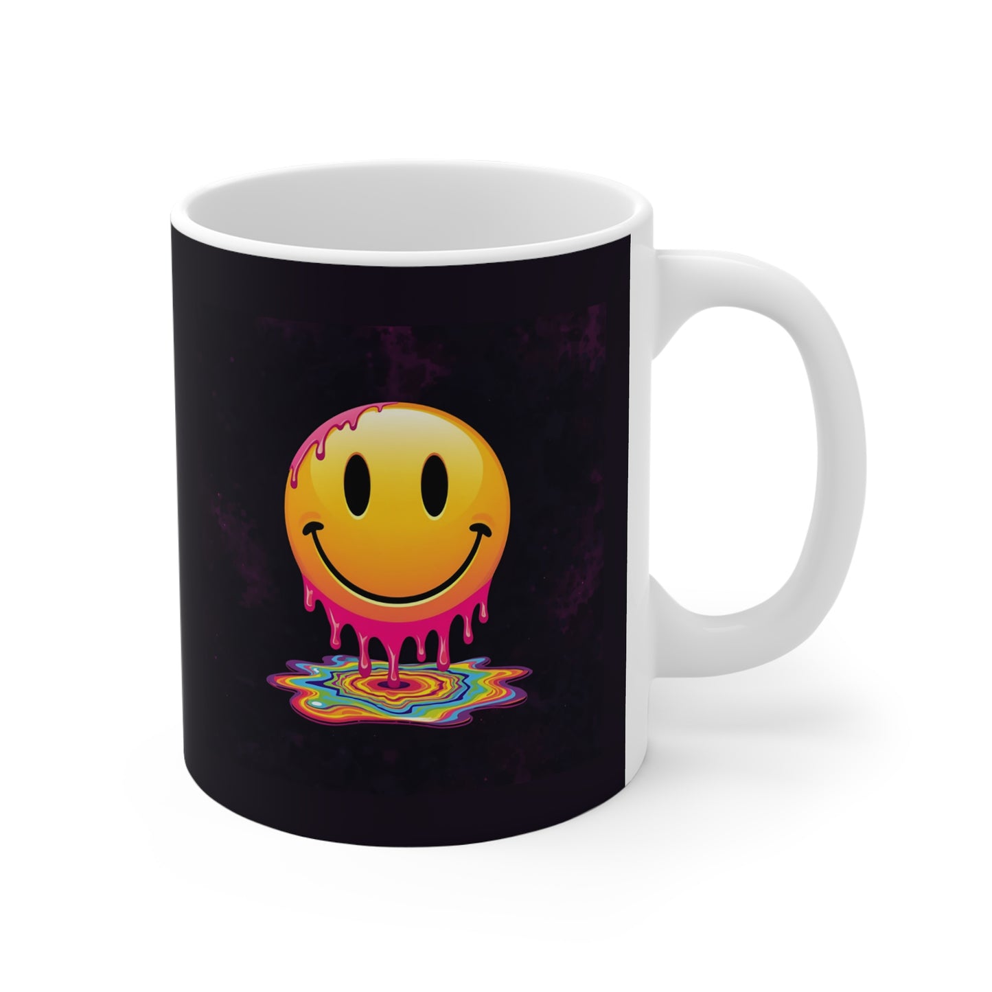 Colorful Smiley Face Mug, Fun Coffee Cup, Unique Gift for Friends, Vibrant Drinkware, Perfect for Birthdays, Holidays