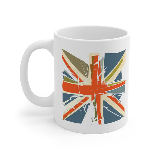 Vintage Union Jack Mug, British Decor, Gift for Tea Lovers, English Coffee Cup, Perfect for Holiday Celebrations