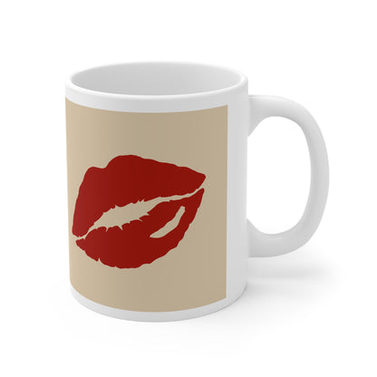 Hot Stuff – Funny Naughty Kiss Print Coffee Mug