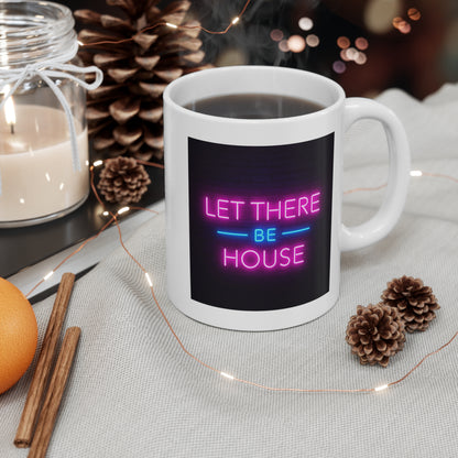Neon Vibe Mug - Let There Be House | Party Gift, Home Decor, Coffee Lover, DJ Merchandise, Unique Gift Idea