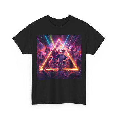 Neon Triangle Rave T-Shirt – Festival EDM Dance Party Tee (Gildan 5000)