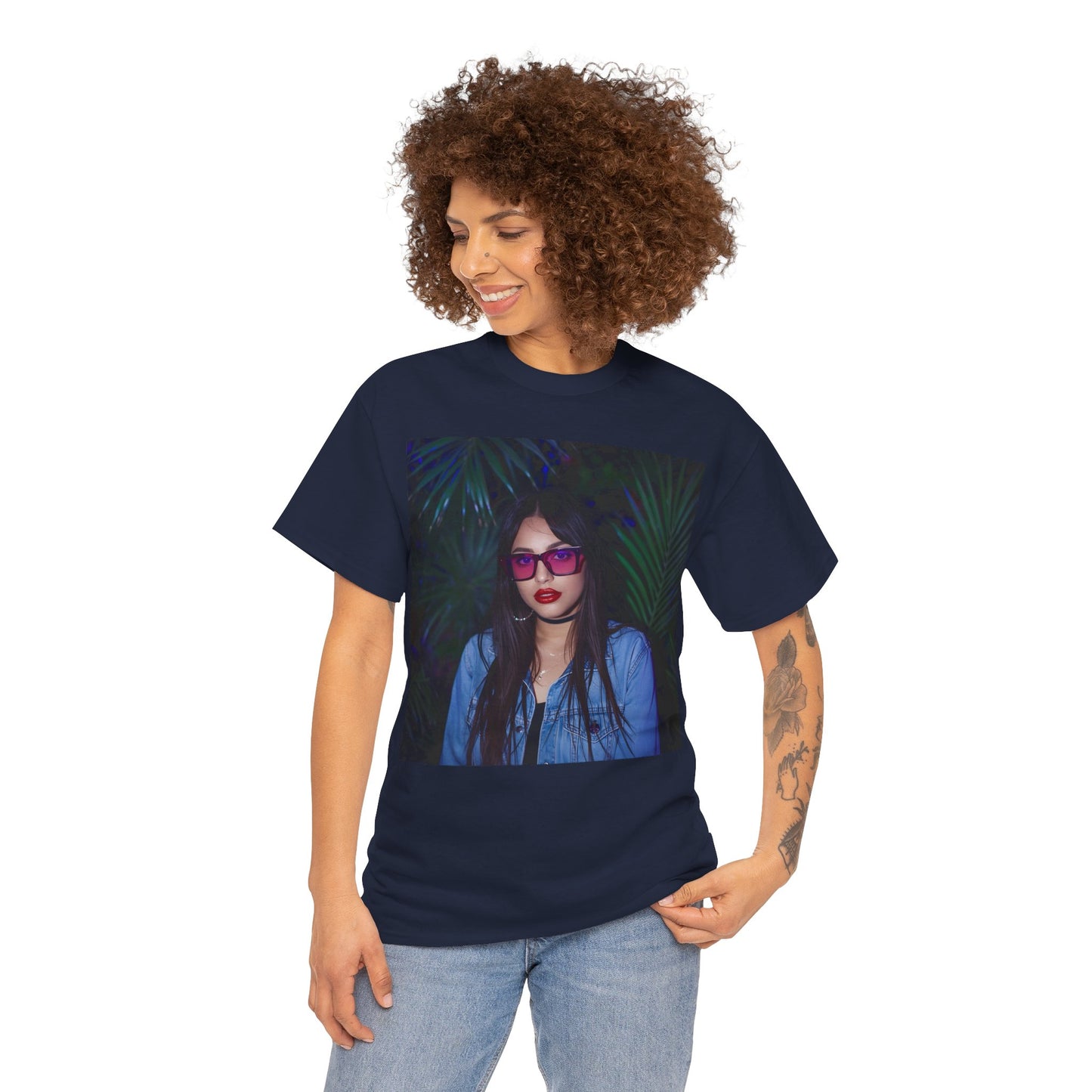 Neon Jungle T-Shirt – Retro Nightlife Portrait Tee (Gildan 5000)