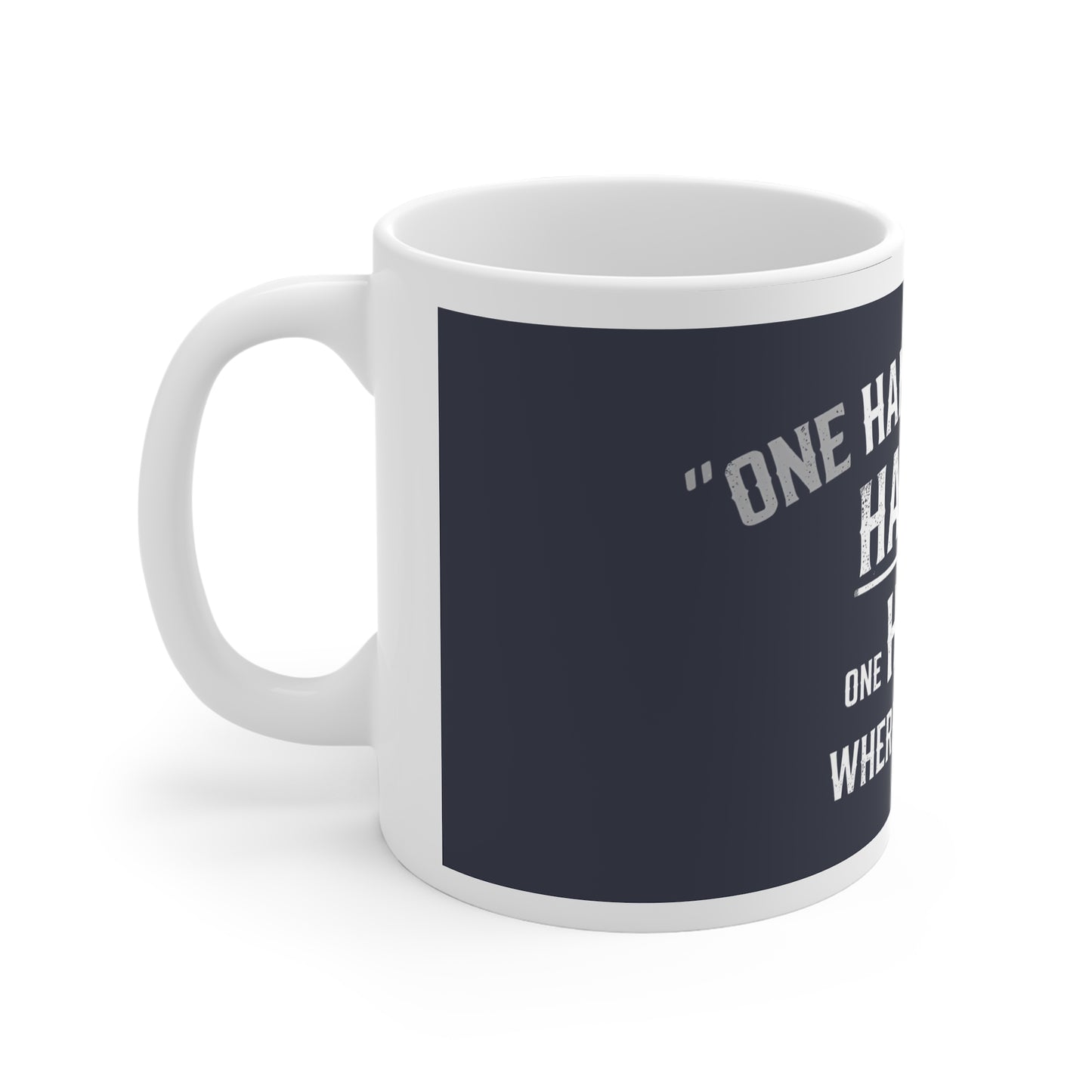 One Hand on the Handle Mug | Funny Naughty Coffee Cup Gift