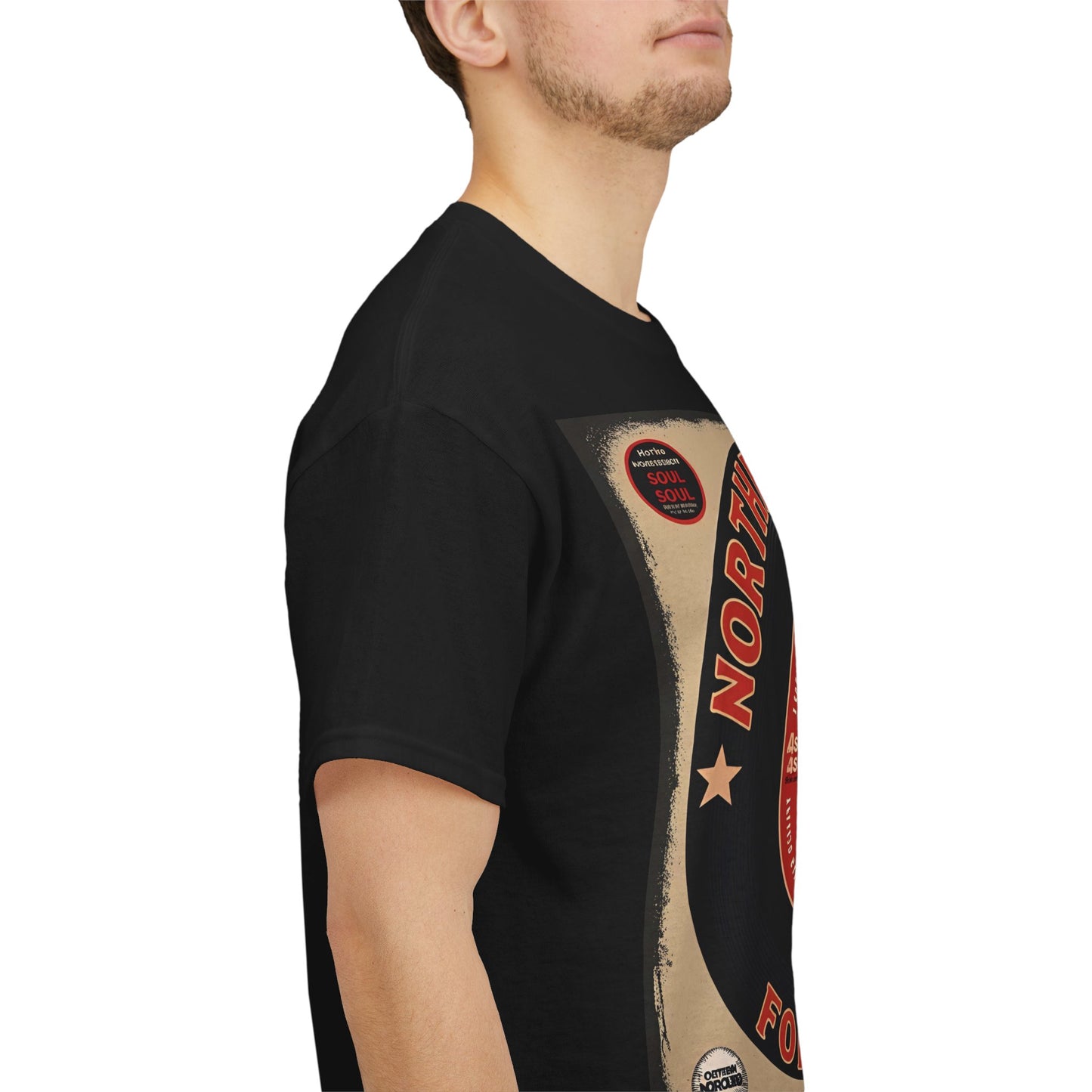 Northern Soul Forever T-Shirt – Vinyl Record & Fist Design – Black