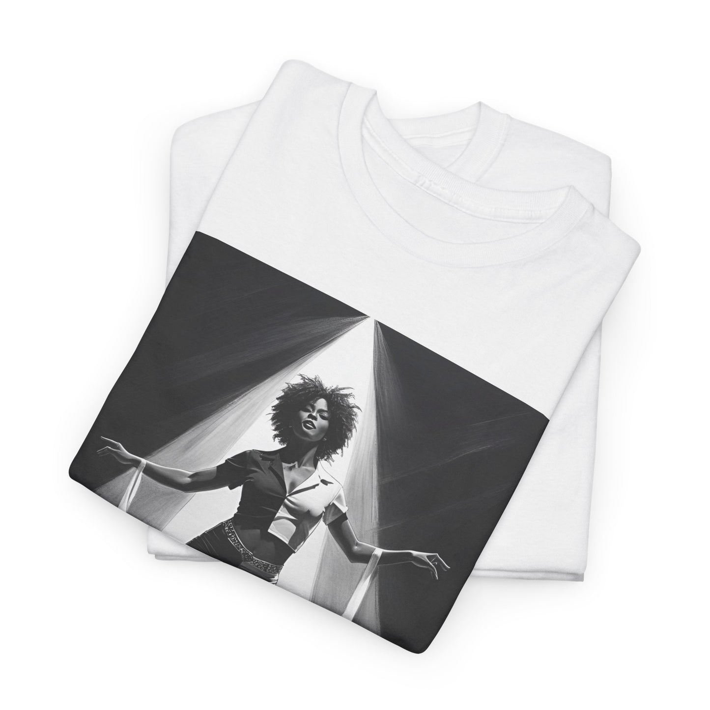 Northern Soul Dancer T-Shirt – Stage & Spotlight Graphic – White