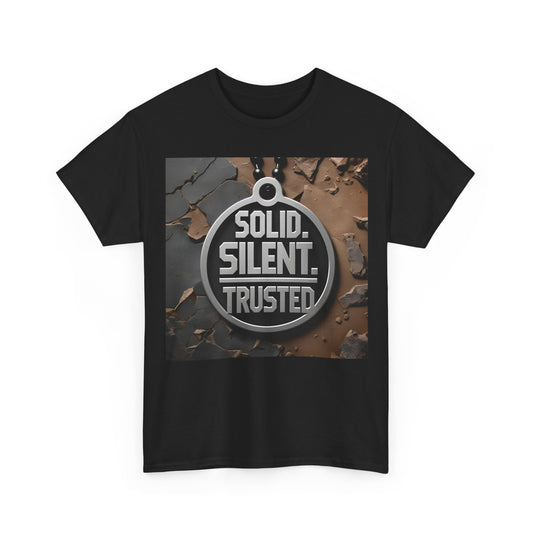 Solid Silent Trusted T-Shirt – 3D Medallion Wear – Unisex