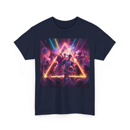 Neon Triangle Rave T-Shirt – Festival EDM Dance Party Tee (Gildan 5000)