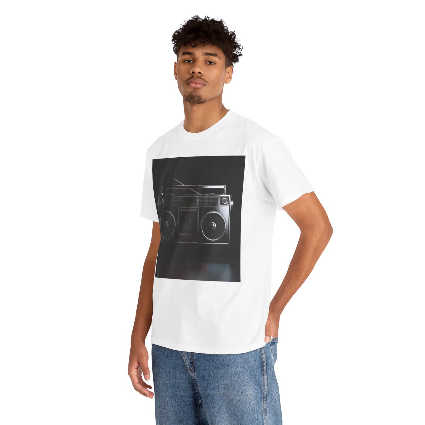 Still Got Bass Boombox T-Shirt – Retro Old School Speaker Tee (Gildan 5000)
