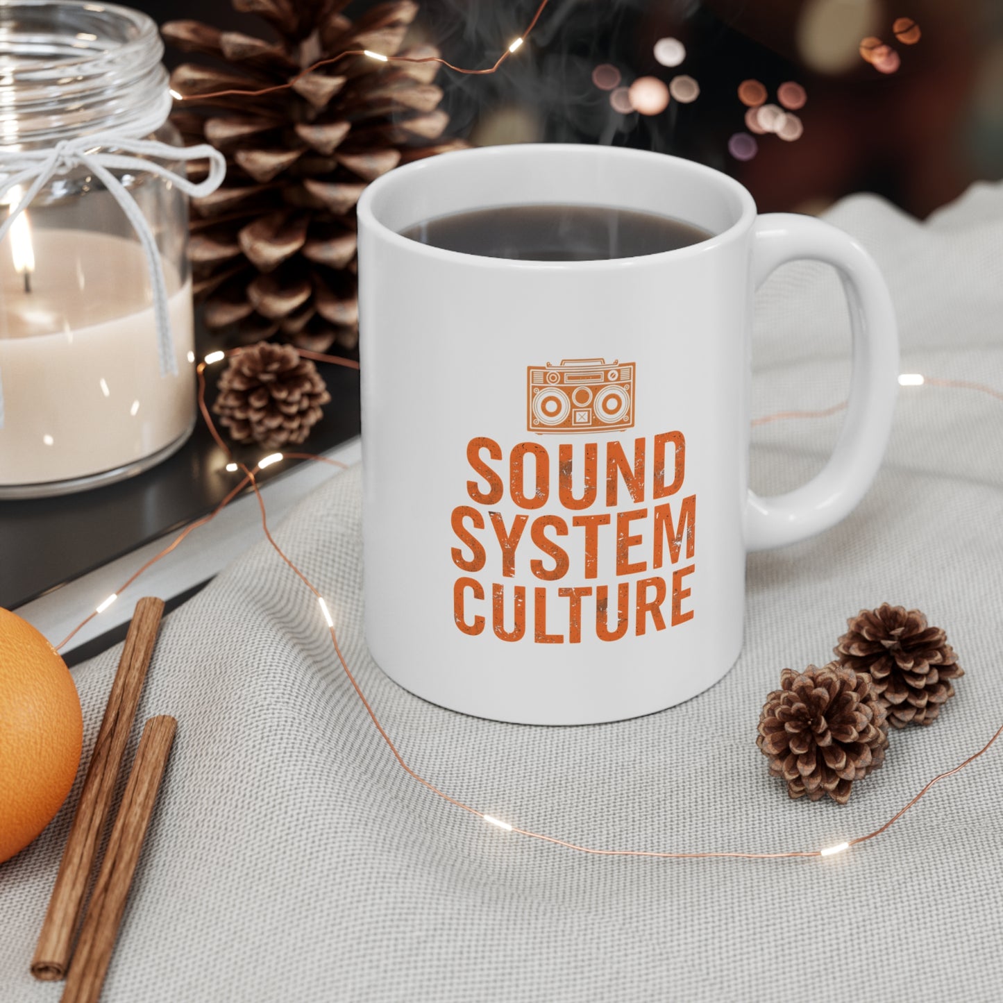 Sound System Culture Mug, Retro Music Gift, Coffee Cup for DJs, Rave Lovers, House Parties, Unique Home Decor
