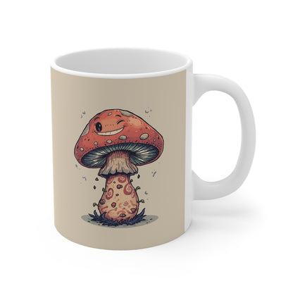 Cute Mushroom Coffee Mug, Fun Mushroom Mug, Whimsical Mug Gift, Gardening Tea Cup, Eco-Friendly Kitchen Decor