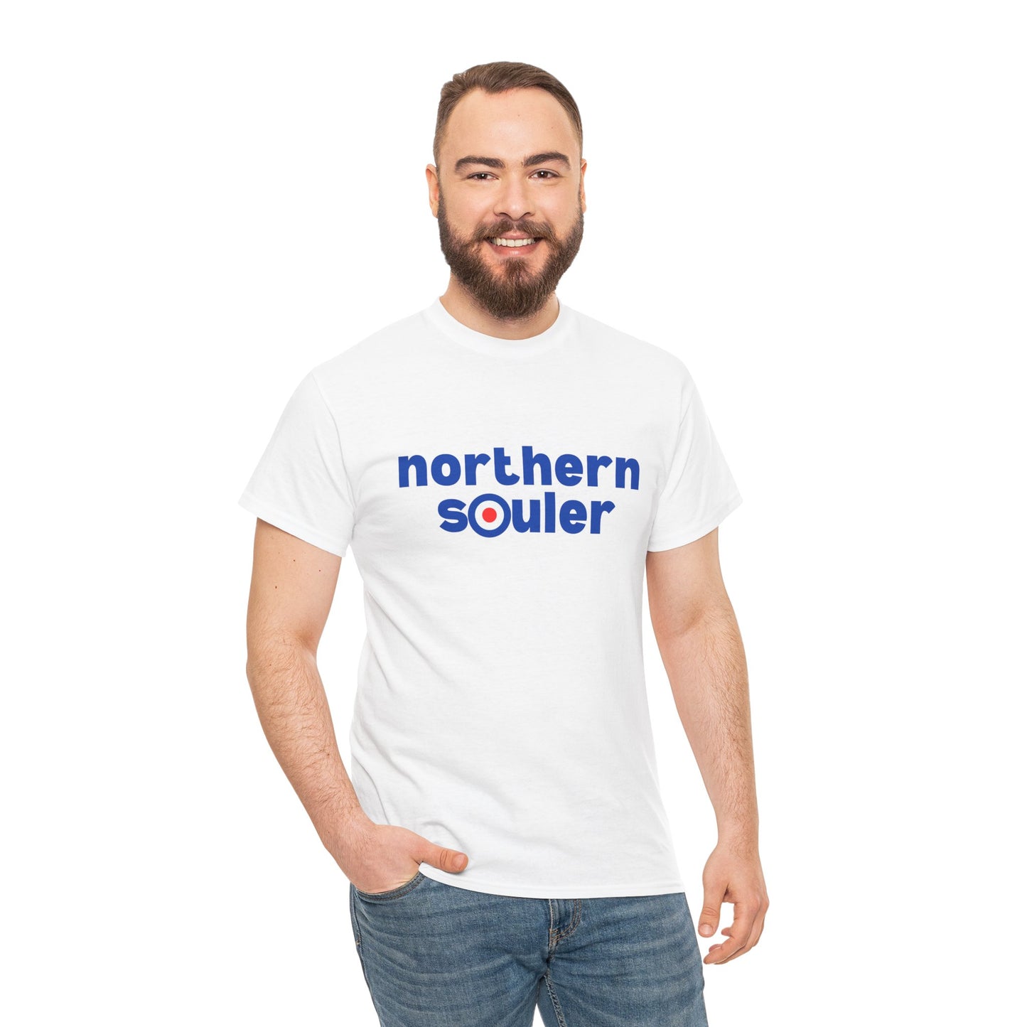 Northern Souler T-Shirt – Classic Mod Bullseye & Music Wear – White