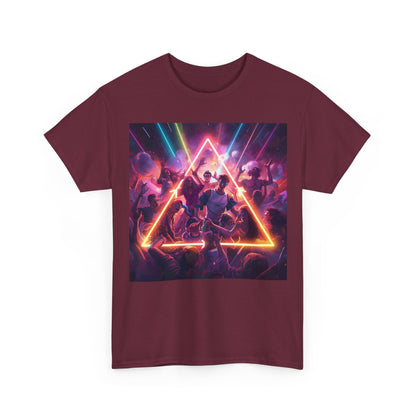 Neon Triangle Rave T-Shirt – Festival EDM Dance Party Tee (Gildan 5000)