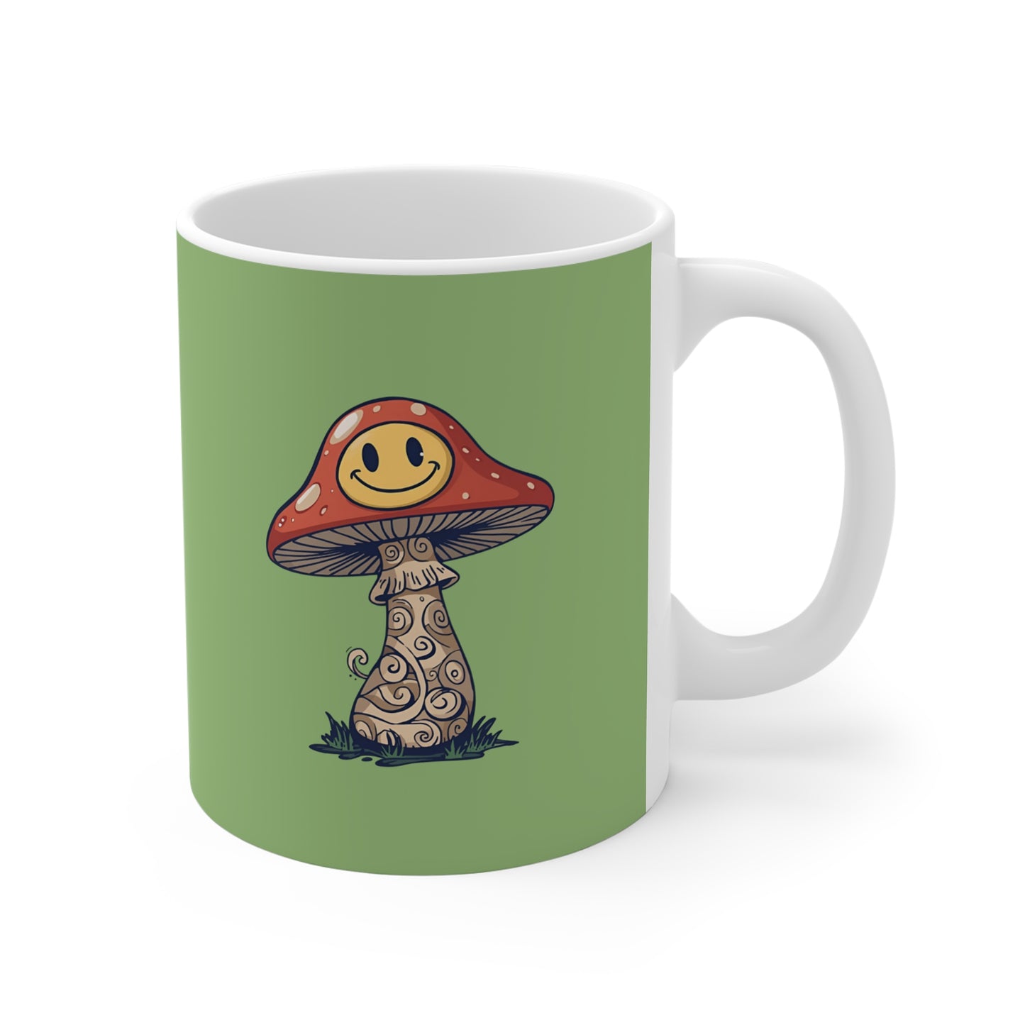 Smiley Mushroom Mug | Cute Coffee Cup, Gift for Garden Lovers, Whimsical Tea Mug, Fun Home Decor, Eco-Friendly Drinkware