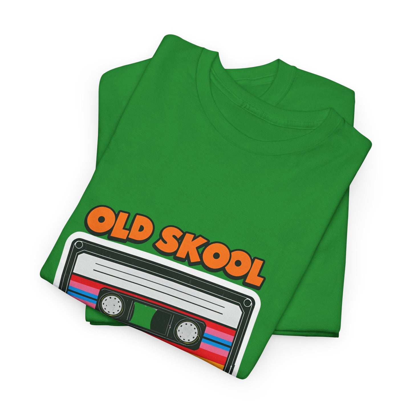 Old Skool Never Dies T-Shirt – Retro Cassette Tape Rave Tee (Gildan 5000)