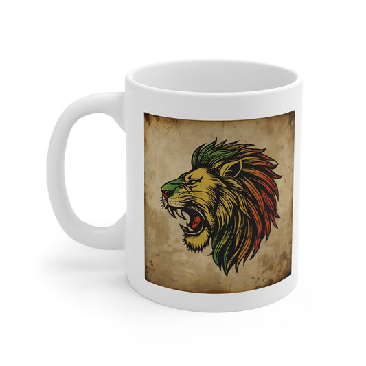 Rasta Animal Art Mug, Unique Coffee Cup for Animal Lovers, Gift for Nature Enthusiasts, Funny Tea Mug, Vintage Style Drinkware