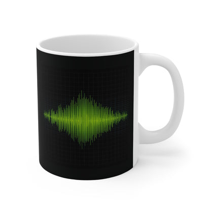 Soundwave Coffee Mug, Gift for Musicians, Audio Lover Drinkware, Unique Personalized Mug, Music Enthusiast Present