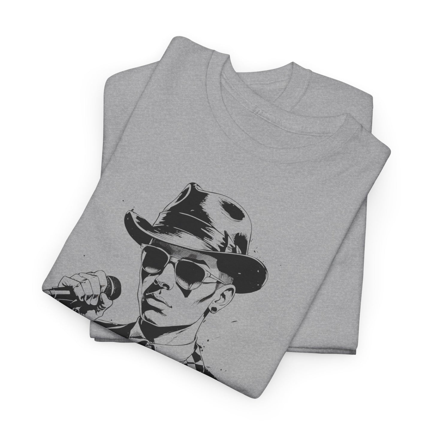 Two-Tone Ska T-Shirt – Checkerboard Singer Graphic – Unisex