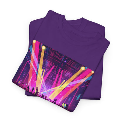 Neon Rave Crowd T-Shirt – Electric Dance Floor Party Tee (Gildan 5000)