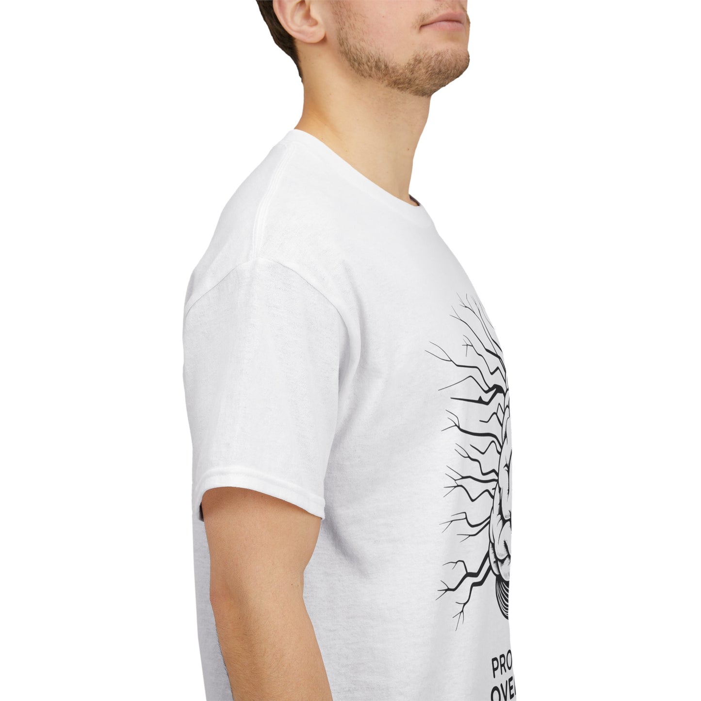 Professional Overthinker T-Shirt – Humorous Brain Graphic – White