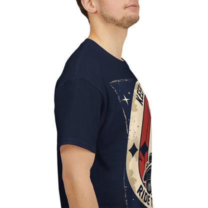 Keep The Faith Mod T-Shirt – Ride The Scooter Northern Soul Wear – Navy