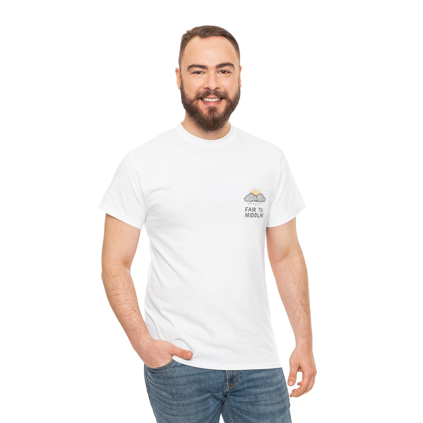 Fair to Middlin' T-Shirt | Simply Yorkshire Collection | Funny Weather Slogan Tee