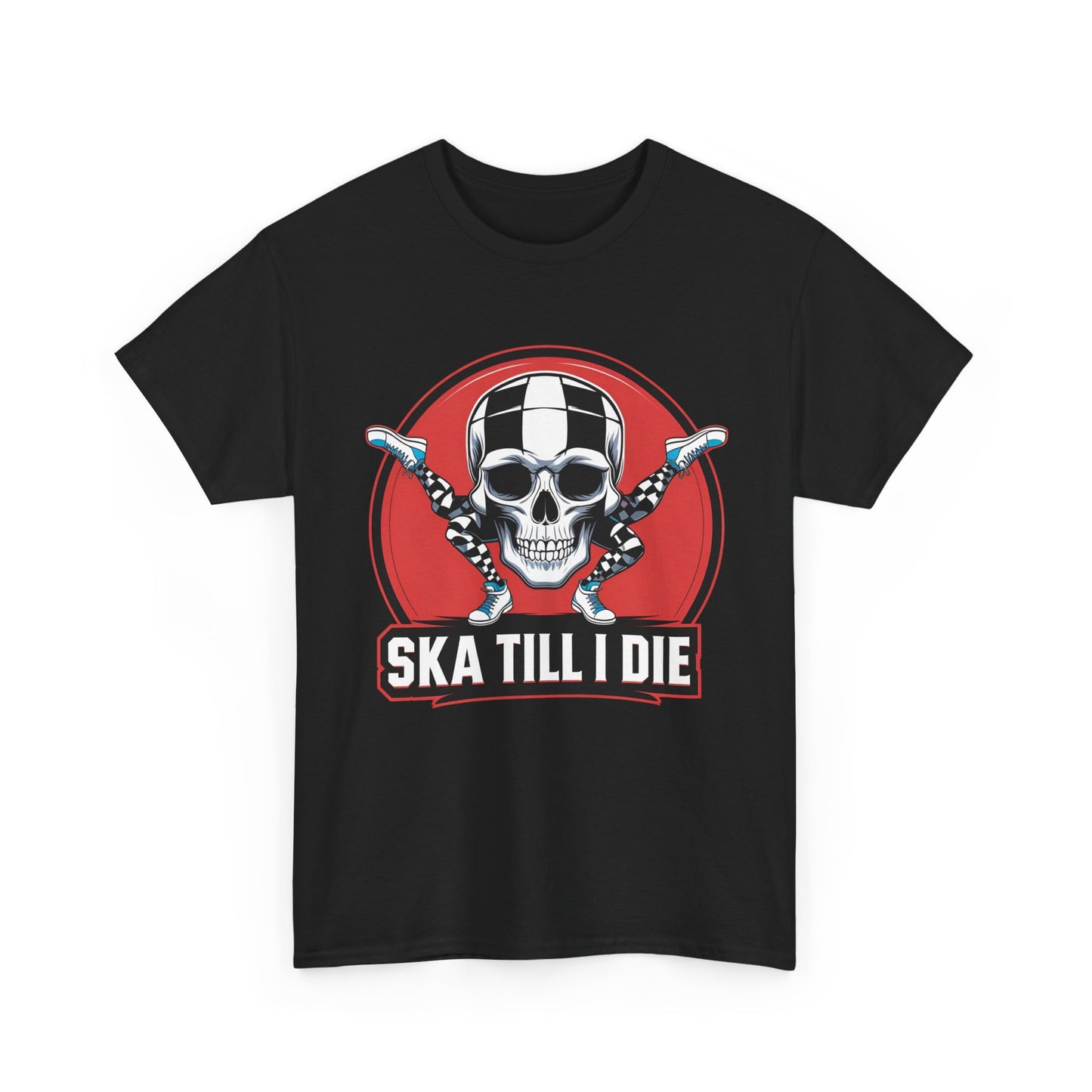 Ska Till I Die T-Shirt – Dancing Skull Graphic – Black