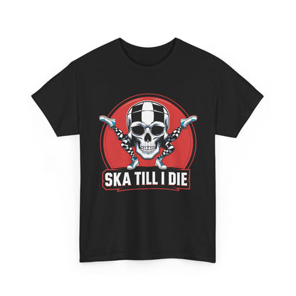 Ska Till I Die T-Shirt – Dancing Skull Graphic – Black