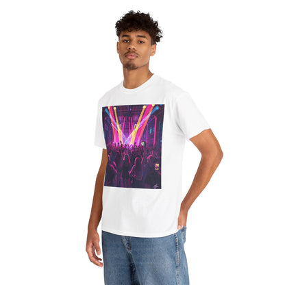 Neon Rave Crowd T-Shirt – Electric Dance Floor Party Tee (Gildan 5000)