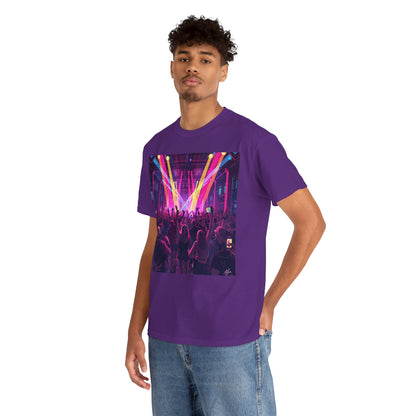 Neon Rave Crowd T-Shirt – Electric Dance Floor Party Tee (Gildan 5000)