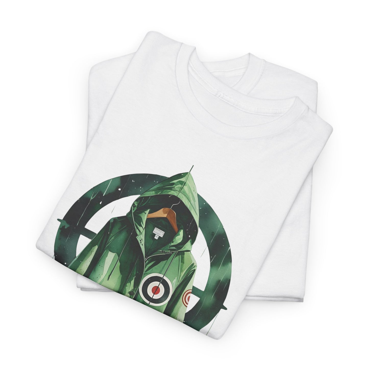 Mod Fishtail Parka T-Shirt – Watercolor Bullseye Graphic – Unisex