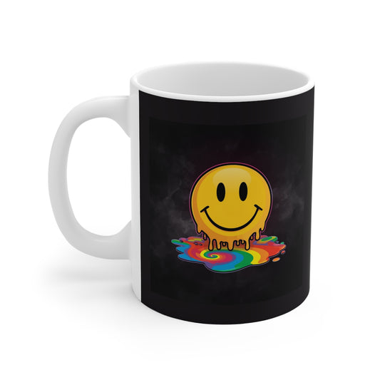 Colorful Smile Emoji Mug | Gift for Friends, Coffee Lovers, Home Decor, Cheerful Vibe, Fun Office