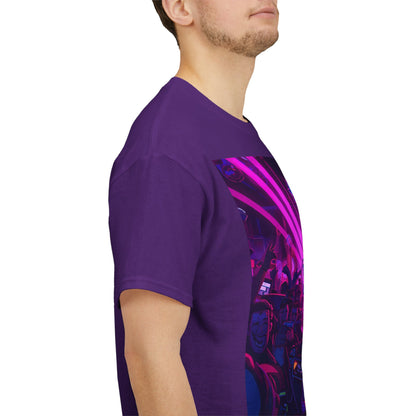 Neon Rave Cartoon Face T-Shirt – EDM Party Vibes Tee (Gildan 5000)