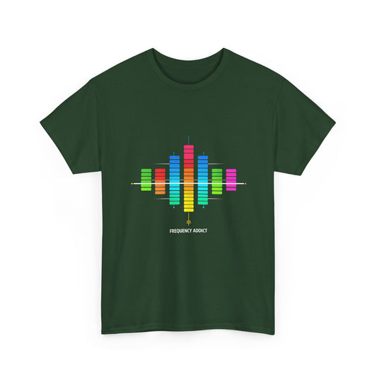 Frequency Addict T-Shirt – Stylized Equalizer & Audio Wear
