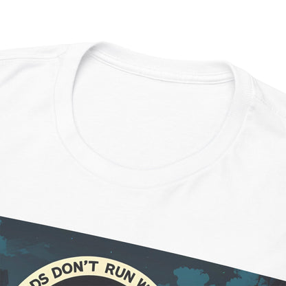 Mods Don't Run We Ride T-Shirt – Cinematic Scooter Scene – White