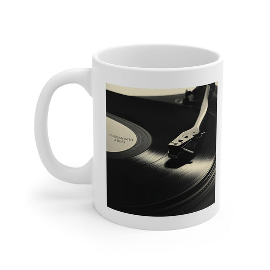 Vintage Vinyl Record Mug, Music Lover Coffee Cup, Perfect Gift for Musicians, Retro Product for Home or Office, Tea Lover's Choice