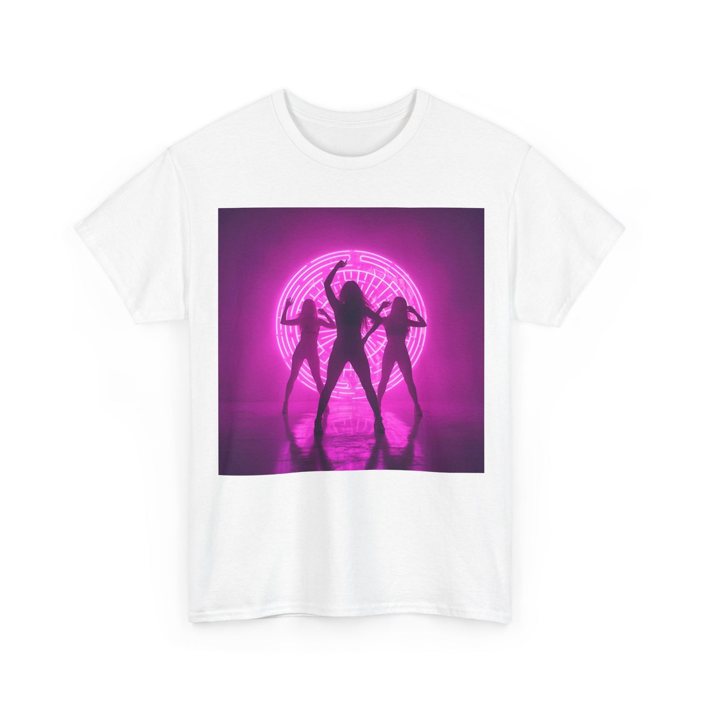 Neon Dance Silhouette Rave T-Shirt – Glow Party EDM Tee (Gildan 5000)