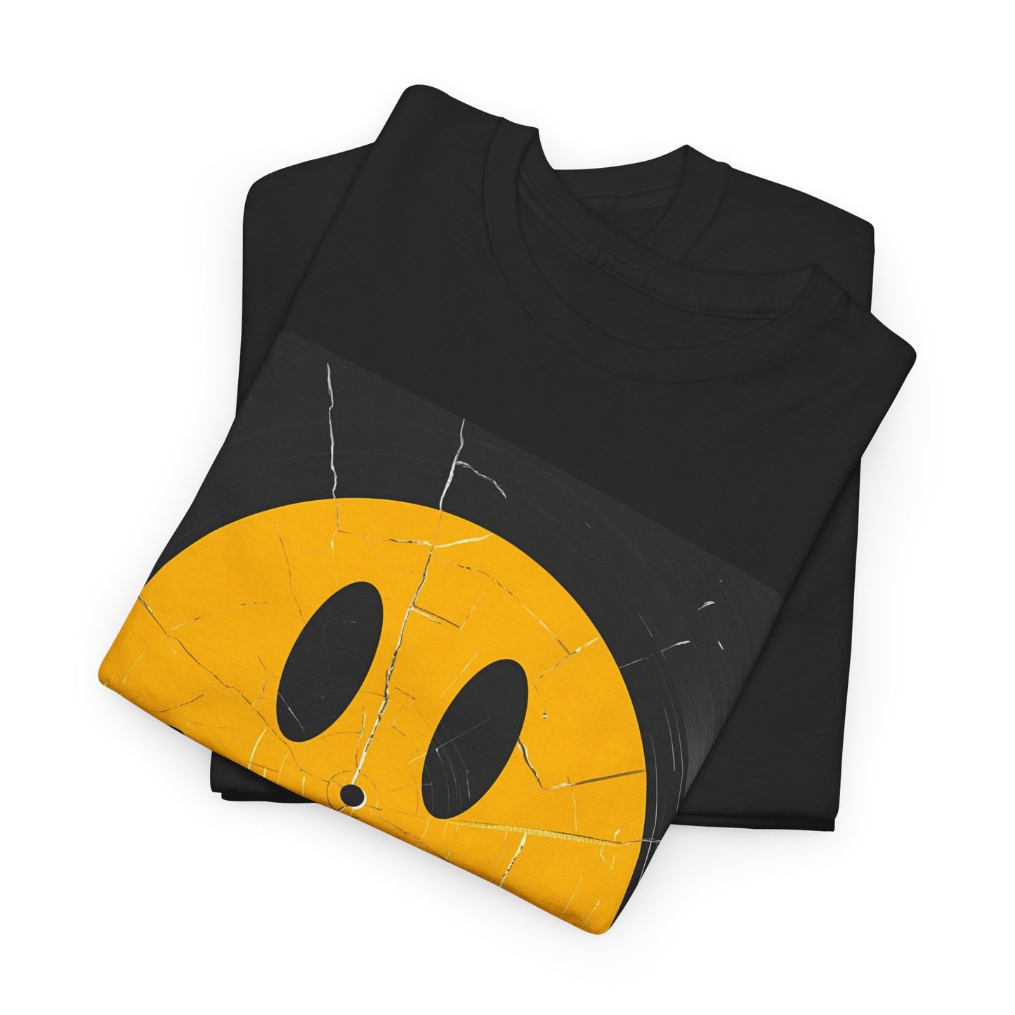 Acid House Smiley T-Shirt – Cracked Vinyl Rave Heritage Tee (Gildan 5000)