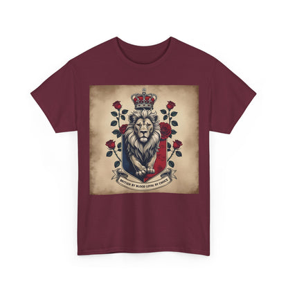 British By Blood, Loyal By Choice T-Shirt – Heritage Lion Crest