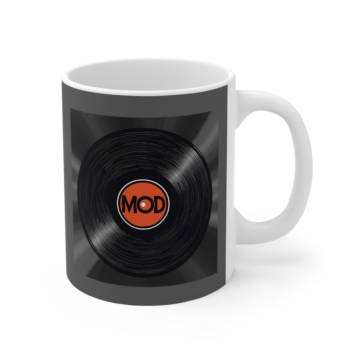 Mod Vinyl Record Coffee Mug, Unique Gift for Music Lovers, Retro Mug for Home, Perfect for Birthdays, Holidays, Collectibles