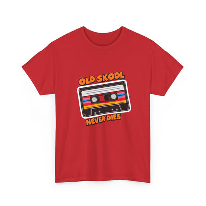Old Skool Never Dies T-Shirt – Retro Cassette Tape Rave Tee (Gildan 5000)
