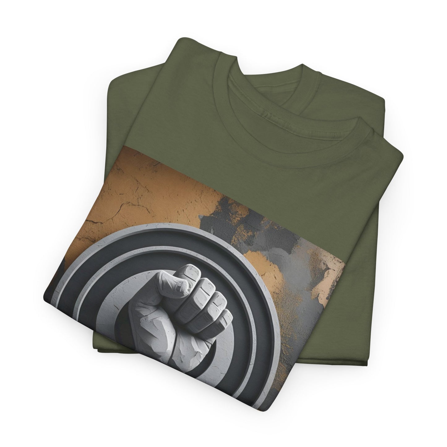 Keep The Faith T-Shirt – 3D Sculpted Graphic – Military Green