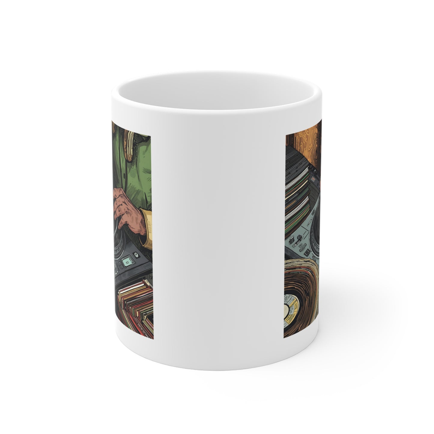 DJ Inspired Coffee Mug, Music Lover Gift, Vinyl Enthusiast Cup, Tea Mug, Retro Music Decor, Gift for DJs