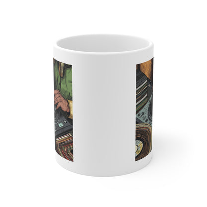 DJ Inspired Coffee Mug, Music Lover Gift, Vinyl Enthusiast Cup, Tea Mug, Retro Music Decor, Gift for DJs