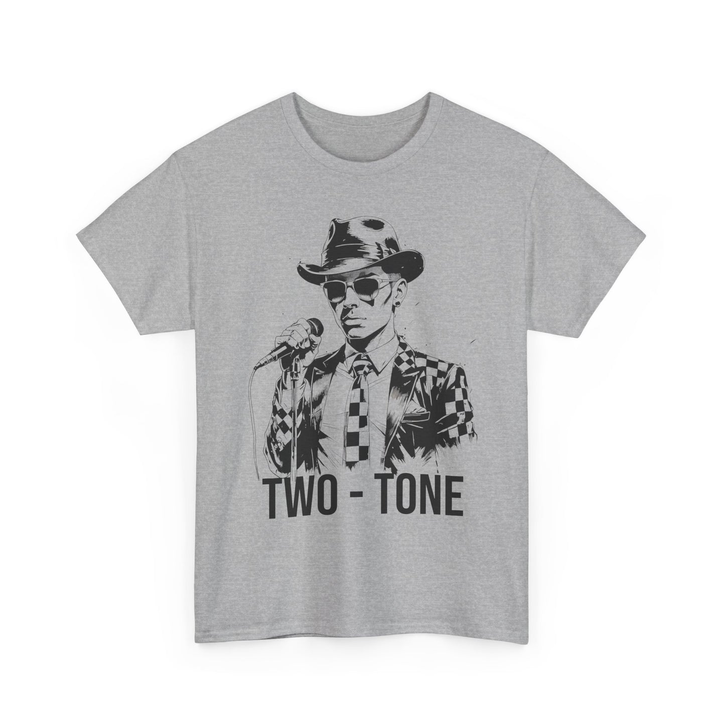 Two-Tone Ska T-Shirt – Checkerboard Singer Graphic – Unisex